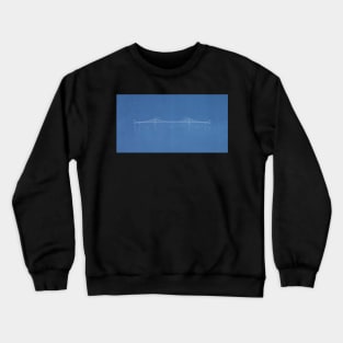 Mackinac Bridge Blueprint Crewneck Sweatshirt